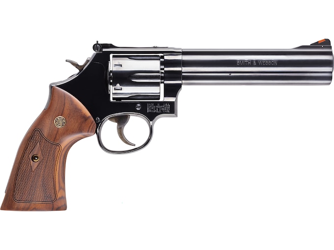 Smith & Wesson Model 586 Classic Revolver 357 Magnum 6-Round Blued Wood ...
